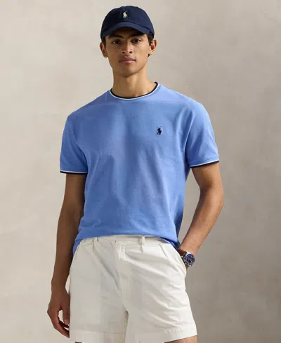 Polo Ralph Lauren Men's Classic-fit Stretch Mesh T-shirt In Canvas Blue
