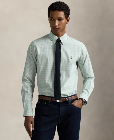 Polo Ralph Lauren Men's Classic-fit Stretch Poplin Shirt In Green