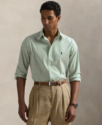 Polo Ralph Lauren Men's Classic-fit Stretch Poplin Shirt In Green