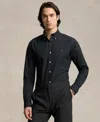 Polo Ralph Lauren Black Shirt With Pony Embroidery In Black