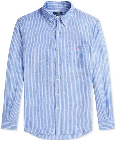 Polo Ralph Lauren Men's Classic-fit Striped Linen Shirt