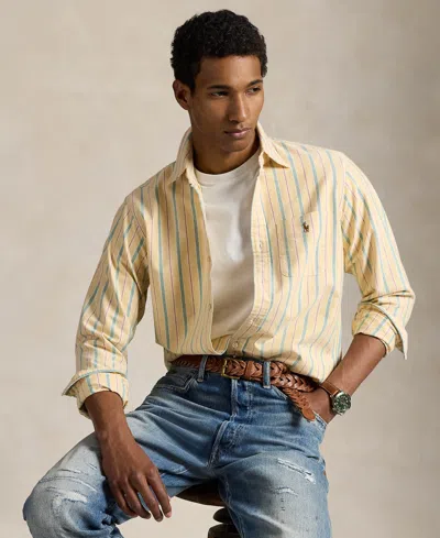 Polo Ralph Lauren Men's Classic-fit Striped Oxford Shirt In Neutral