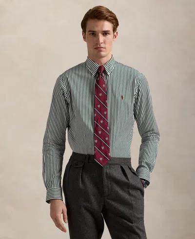 Polo Ralph Lauren Men's Classic-fit Striped Poplin Shirt In Green
