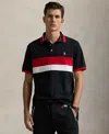 Polo Ralph Lauren Men's Big & Tall Striped Soft Cotton Polo Shirt In Black