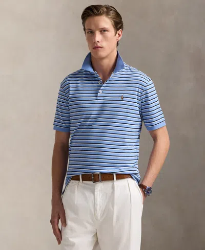 Polo Ralph Lauren Men's Classic-fit Striped Soft Cotton Polo In Blue