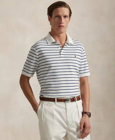 Polo Ralph Lauren Men's Classic-fit Striped Soft Cotton Polo In White Multi