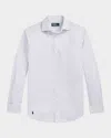 Polo Ralph Lauren Classic Fit Tattersall Poplin Shirt In Whiteprpl
