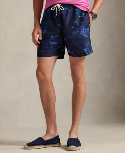 Polo Ralph Lauren Men's Classic-fit Traveler Swim Trunks In Blue