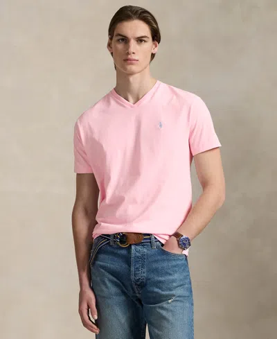 Polo Ralph Lauren Men's Classic-fit V Neck T-shirt In Pink
