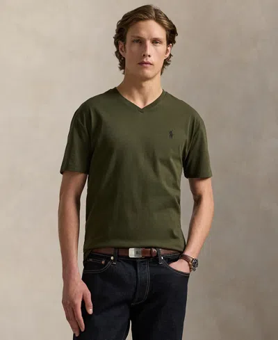 Polo Ralph Lauren Ralph Lauren Jersey V-neck T-shirt In Green