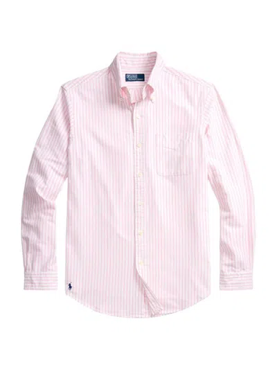 Polo Ralph Lauren Men's Classic Oxford Long-sleeve Sport Shirt In White New Rose