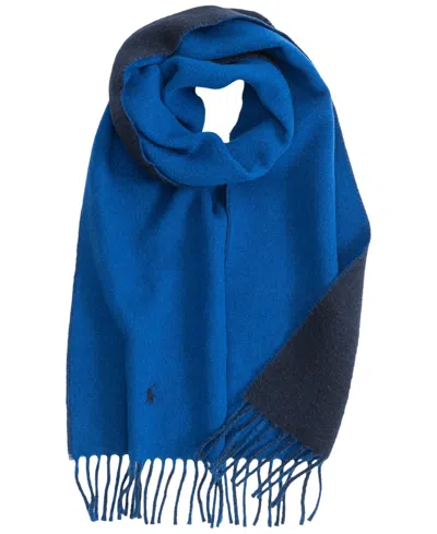 Polo Ralph Lauren Men's Classic Reversible Scarf In Sporting Royal,navy