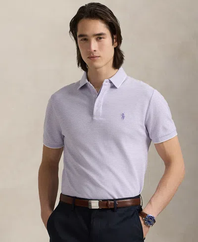 Polo Ralph Lauren Men's Classic Stretch Oxford Mesh Polo Shirt In Purple