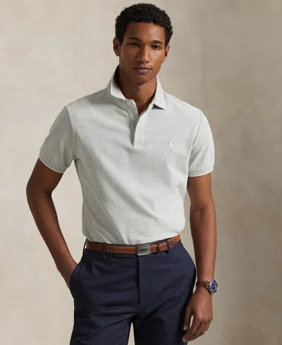 Polo Ralph Lauren Men's Classic Stretch Oxford Mesh Polo Shirt In Metallic