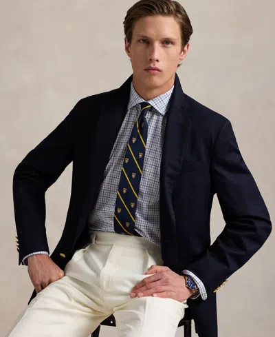 Polo Ralph Lauren Men's Classic Tattersall Stretch Poplin Shirt In White,blue