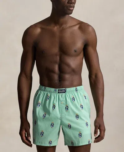 Polo Ralph Lauren Men's Classic Woven Boxer Briefs In Green