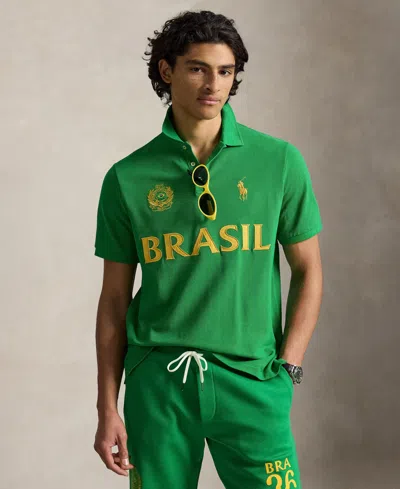 Polo Ralph Lauren Classic Fit Brasil Polo Shirt In Cruise Green