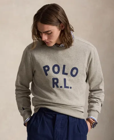 Polo Ralph Lauren Grey Crewneck Cotton Blend Sweatshirt In Multi
