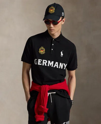 Polo Ralph Lauren Classic Fit Germany Polo Shirt In Polo Black In Multi