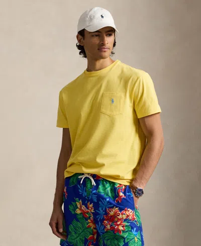 Polo Ralph Lauren Men's Classic-fit Jersey Pocket T-shirt In Yellow