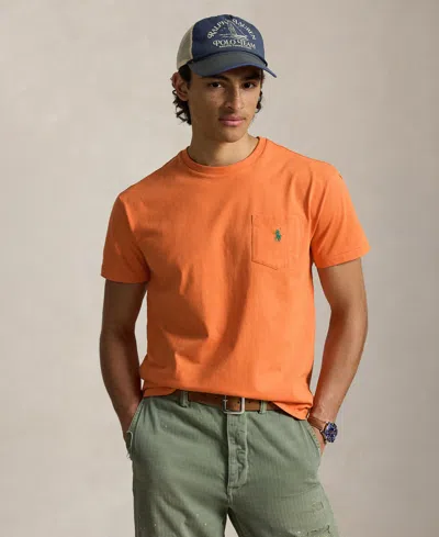 Polo Ralph Lauren Men's Classic-fit Jersey Pocket T-shirt In Orange