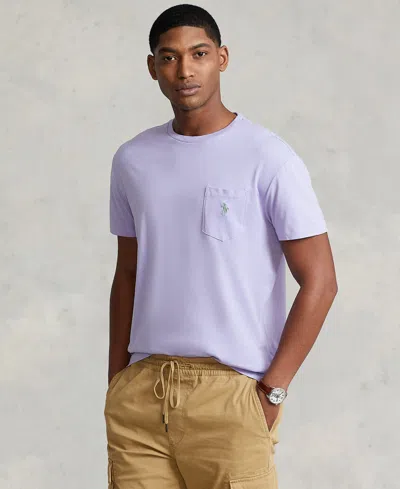 Polo Ralph Lauren Men's Classic-fit Jersey Pocket T-shirt In Purple