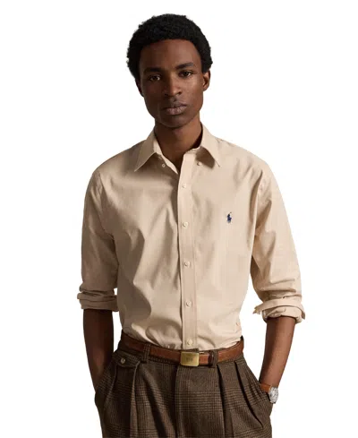 Polo Ralph Lauren Men's Classic-fit Performance Shirt In 7118h Classic Camel White