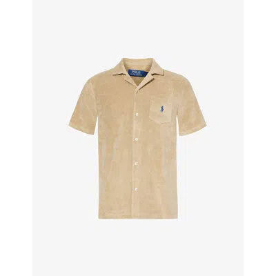 Polo Ralph Lauren Mens Coastal Beige Regular-fit Terry-texture Cotton And Recycled Polyester-blend S