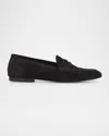 Polo Ralph Lauren Men's Collins Suede Penny Loafers In Black