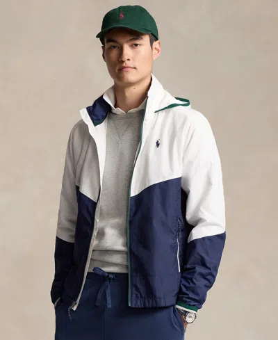 Polo Ralph Lauren Men's Color-blocked Hooded Jacket In Collection Cream Multi