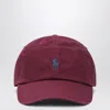 Polo Ralph Lauren Bordeaux Baseball Cap With Logo Embroidery In Cotton Man In Red