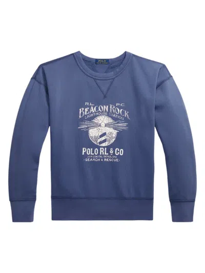 Polo Ralph Lauren Men's Cotton-blend Crewneck Sweatshirt In Blue Heaven
