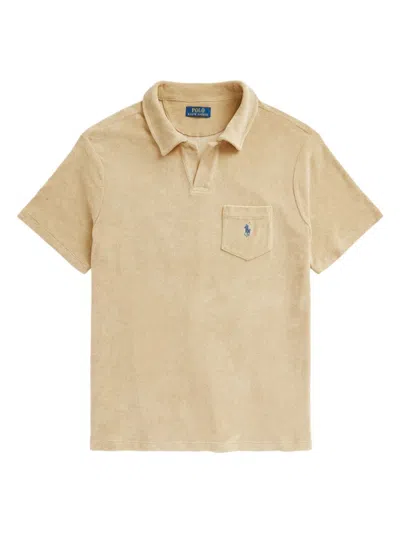 Polo Ralph Lauren Men's Cotton-blend Polo Shirt In Coastal Beige