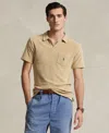 Polo Ralph Lauren Terry Polo Chest Pocket In Coastal Beige