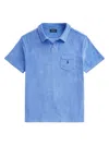 Polo Ralph Lauren Polo Pony Terry-cotton Polo Shirt In Harbor Island Blue