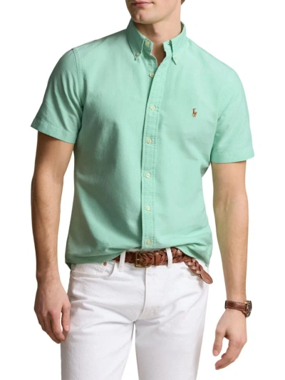 Polo Ralph Lauren Classic Fit Short Sleeve Oxford Button-down Shirt In Classic Kelly