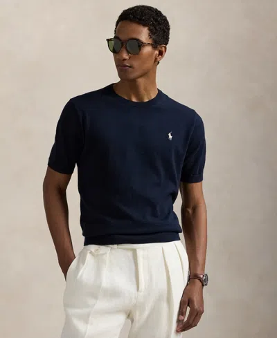 POLO RALPH LAUREN MEN'S COTTON CREWNECK SHORT-SLEEVE SWEATER