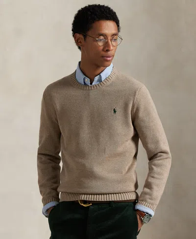 Polo Ralph Lauren Men's Cotton Crewneck Sweater In Brown