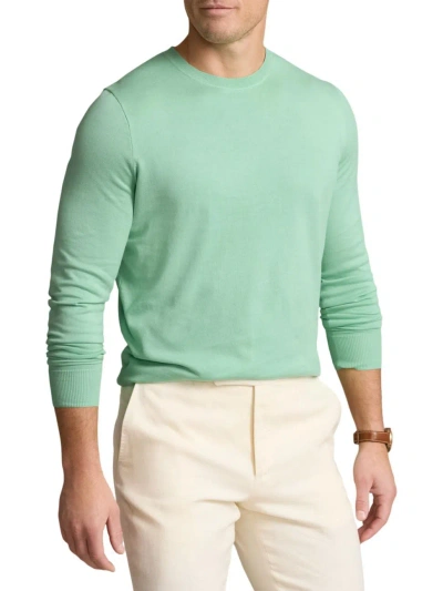 Polo Ralph Lauren Regular Fit Cotton Crewneck Sweater In Light Green