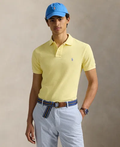 POLO RALPH LAUREN MEN'S COTTON CUSTOM SLIM FIT MESH POLO SHIRT