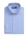 Polo Ralph Lauren Cotton Poplin Stripe Custom Fit Dress Shirt In Carolina Blue White