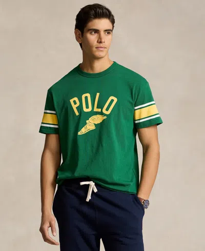 Polo Ralph Lauren Men's Cotton Jersey Graphic T-shirt In Tennis Green