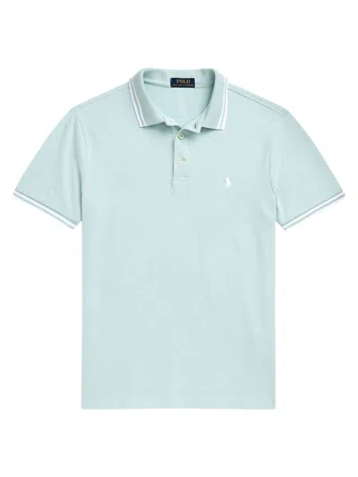 Polo Ralph Lauren Men's Cotton Polo Shirt In Celadon White