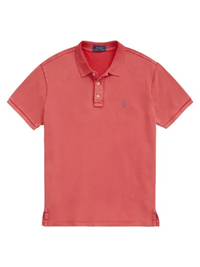 Polo Ralph Lauren Men's Cotton Polo Shirt In Sunrise Red