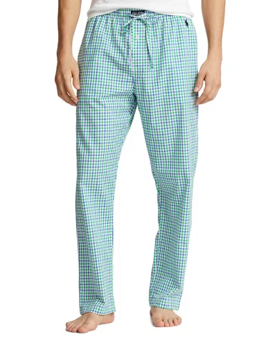Polo Ralph Lauren Men's Cotton Printed Pajama Pants In Springs Plaid,cruise Navy Pp
