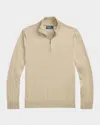 Polo Ralph Lauren Men's Cotton Quarter-zip Sweater In Cream
