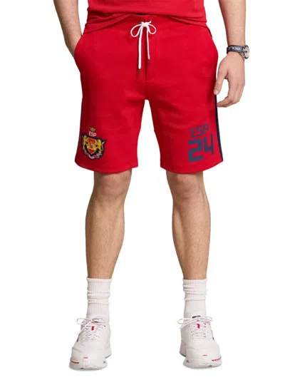 Polo Ralph Lauren Men's Crest Patch Cotton-blend Shorts In 2000 Red