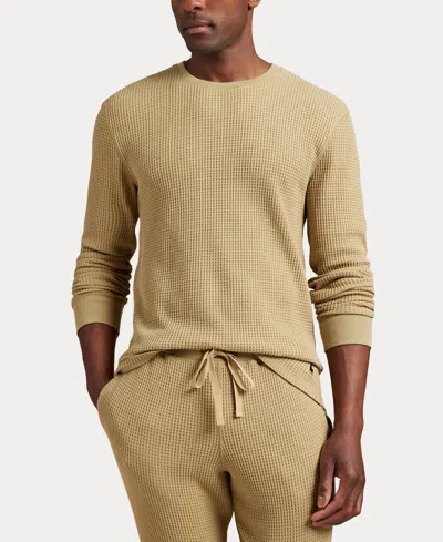 Polo Ralph Lauren Men's Crew Neck Ribbed Cuff Sleep Shirt In Brown