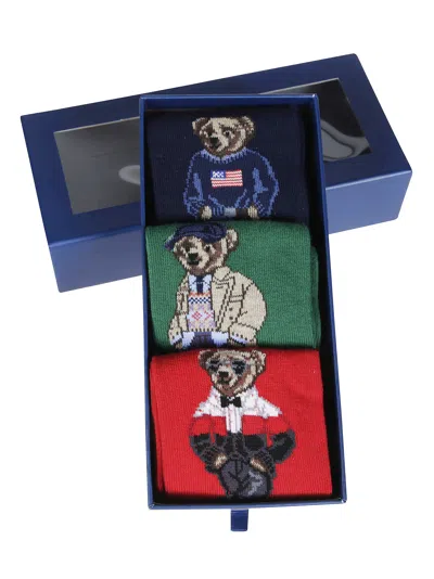 Polo Ralph Lauren Men's Crew Socks 3-pack In Multicolor