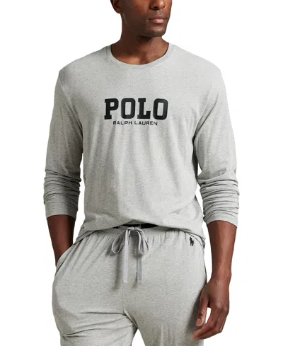 Polo Ralph Lauren Men's Long Sleeve Crewneck T-shirt In Gray